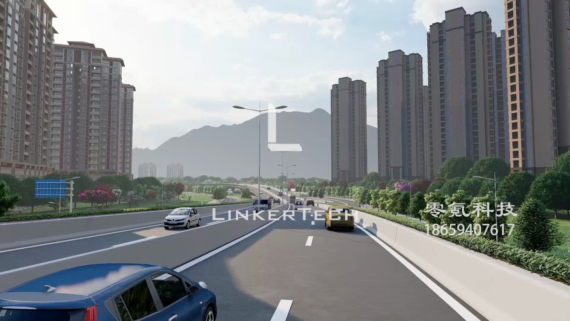 诸暨市环城南路市政道路改造工程汇报动画 | 零氪_建筑工